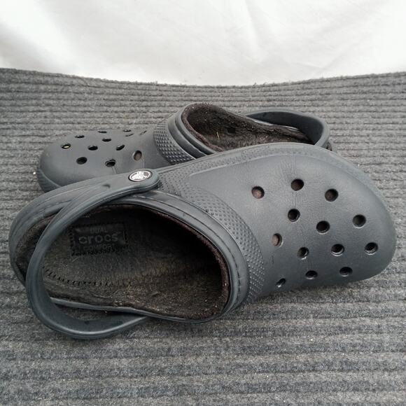 Crocs Classic Adult Unisex Lined Clog Sandal Black - Picture 3 of 6